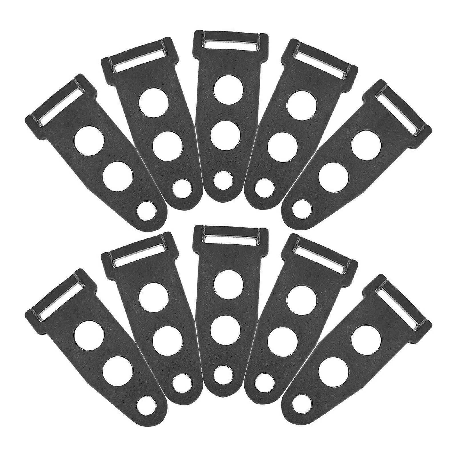 Tent Webbing Adjuster 20Pcs Black Tent Accessory Designed For Securing Tent Poles While Mountaineering