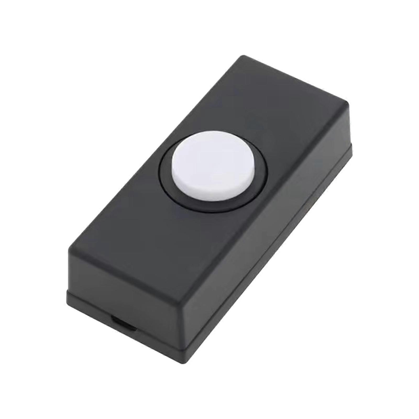 Universal Wire Doorbell Button Doorbell Push Button Easy Install Weatherproof Designs Push Button for Home Entryway  Black
