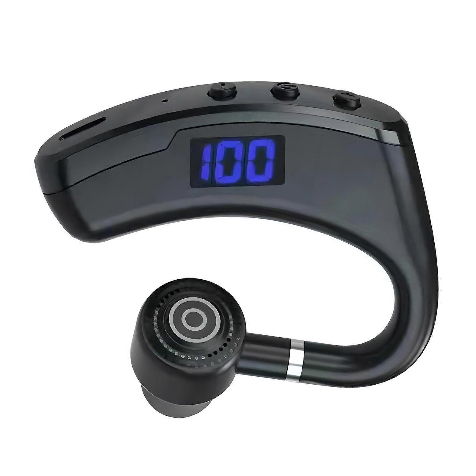 V9 Digital Display Earpiece BT5.0 Wireless Headset Earphone for Music Noise Canceling with Microphone Multicolor