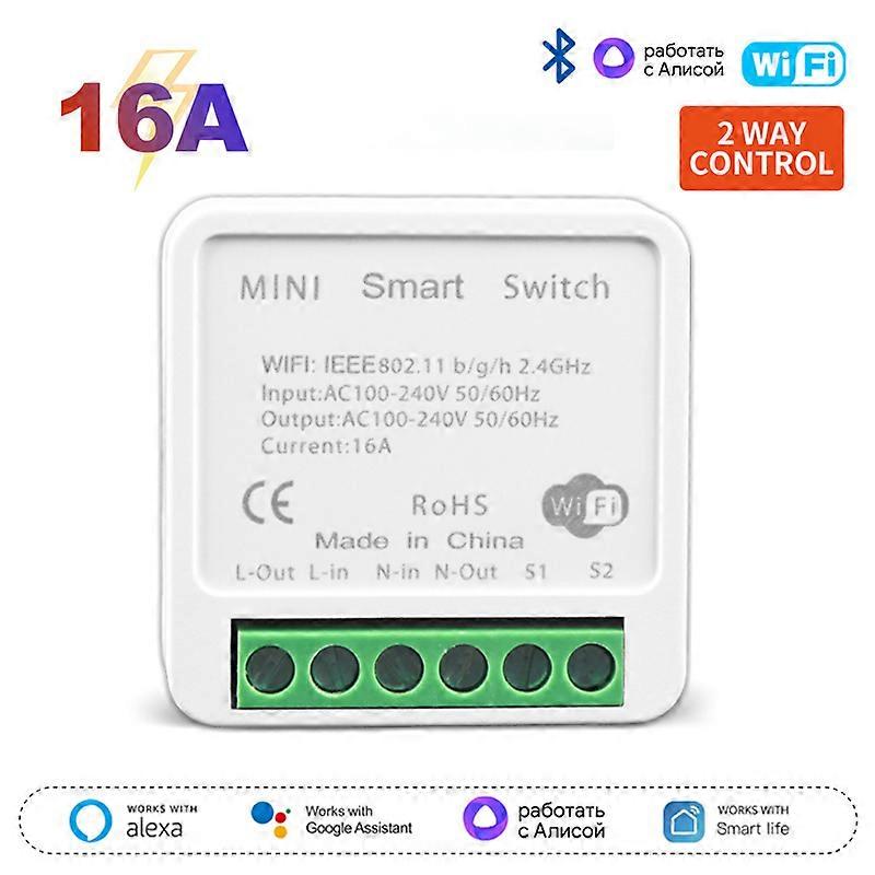 Tuya 16A Wifi Smart Switch Smart Home Light Switches Module 2 Way Control Smart Life APP For Alexa Google Home Yandex Alice