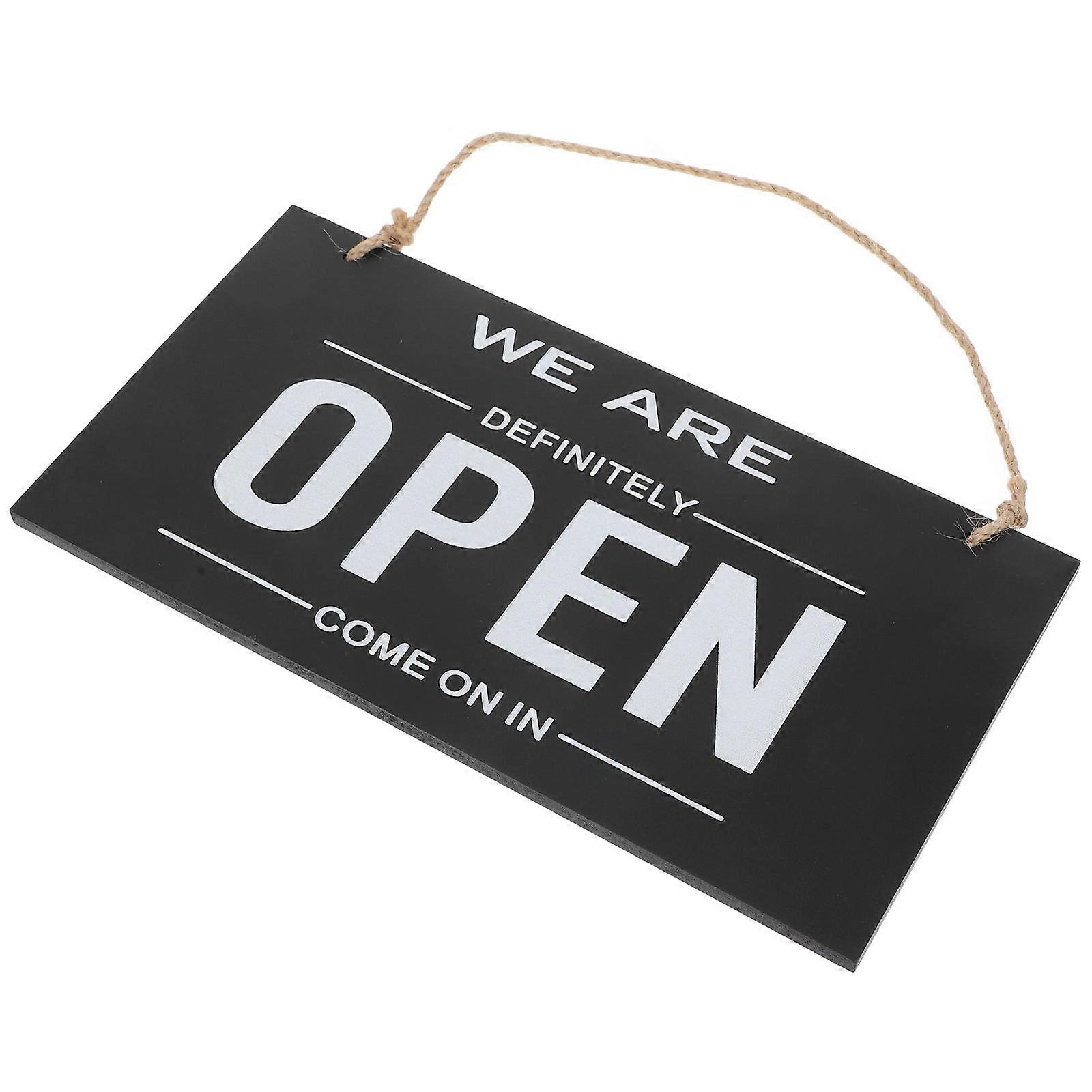 Double Sided Open Closed Sign For Store Entrance Outdoor Rectangular High Visibility Density Board 1Set