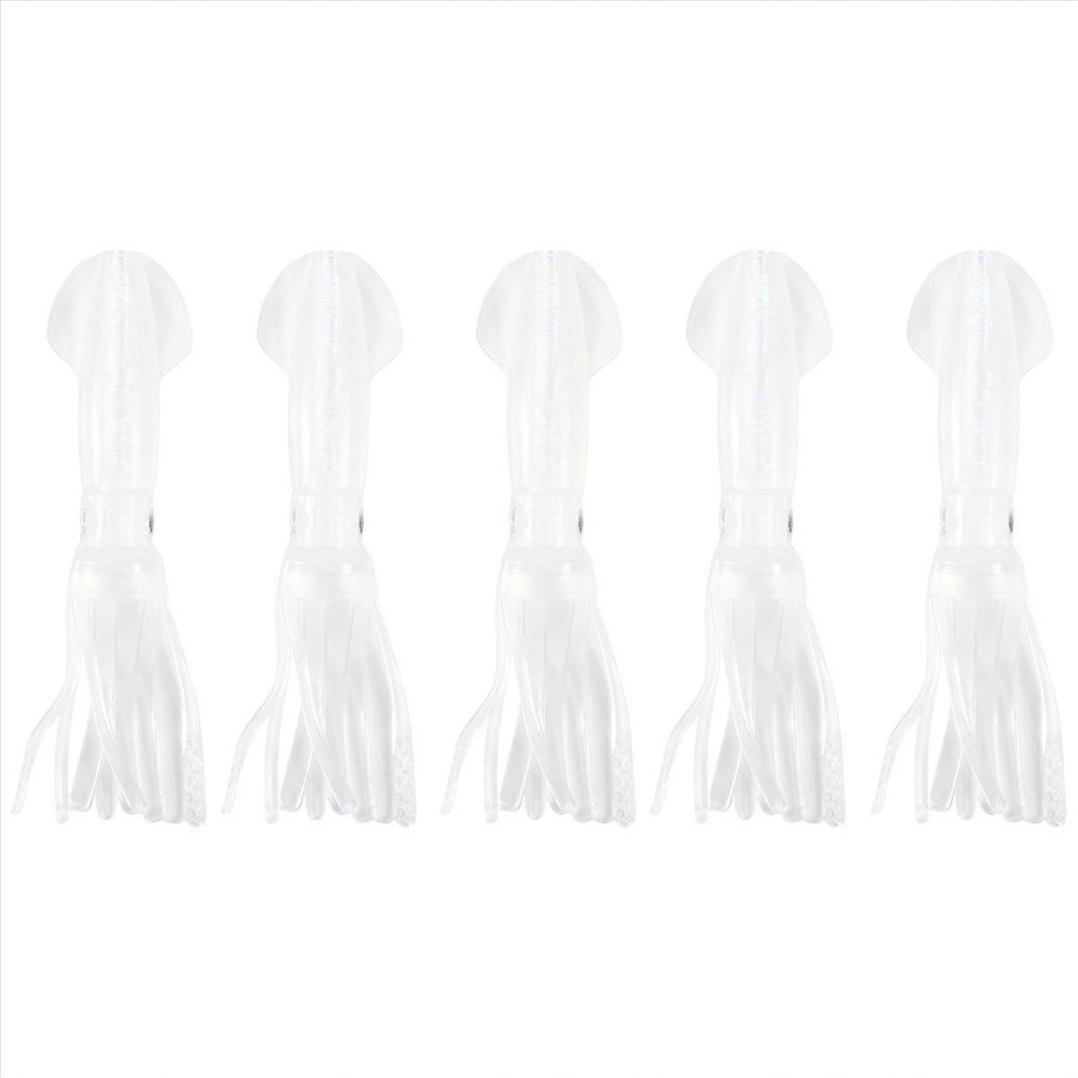 5Pcs Glow Luminous Silicone Soft Skirt Bait Artificial Lure