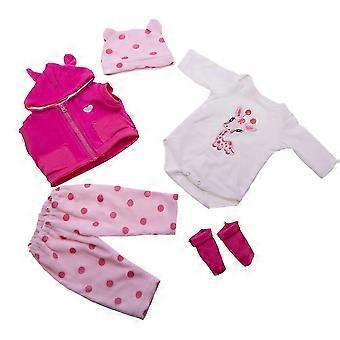 Conjunto de Roupas Baby Dolls de 17-20 Polegadas - Conjunto de Acessórios para Roupas Combinando