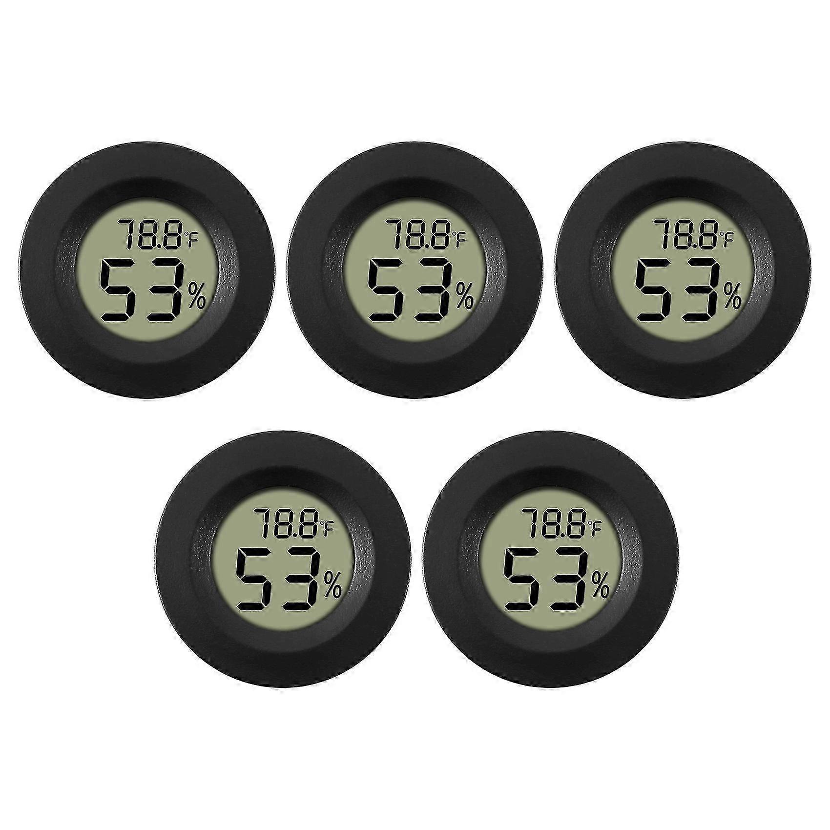 5-Pack Digital Humidity Gauge with LCD Screen for Room Environment