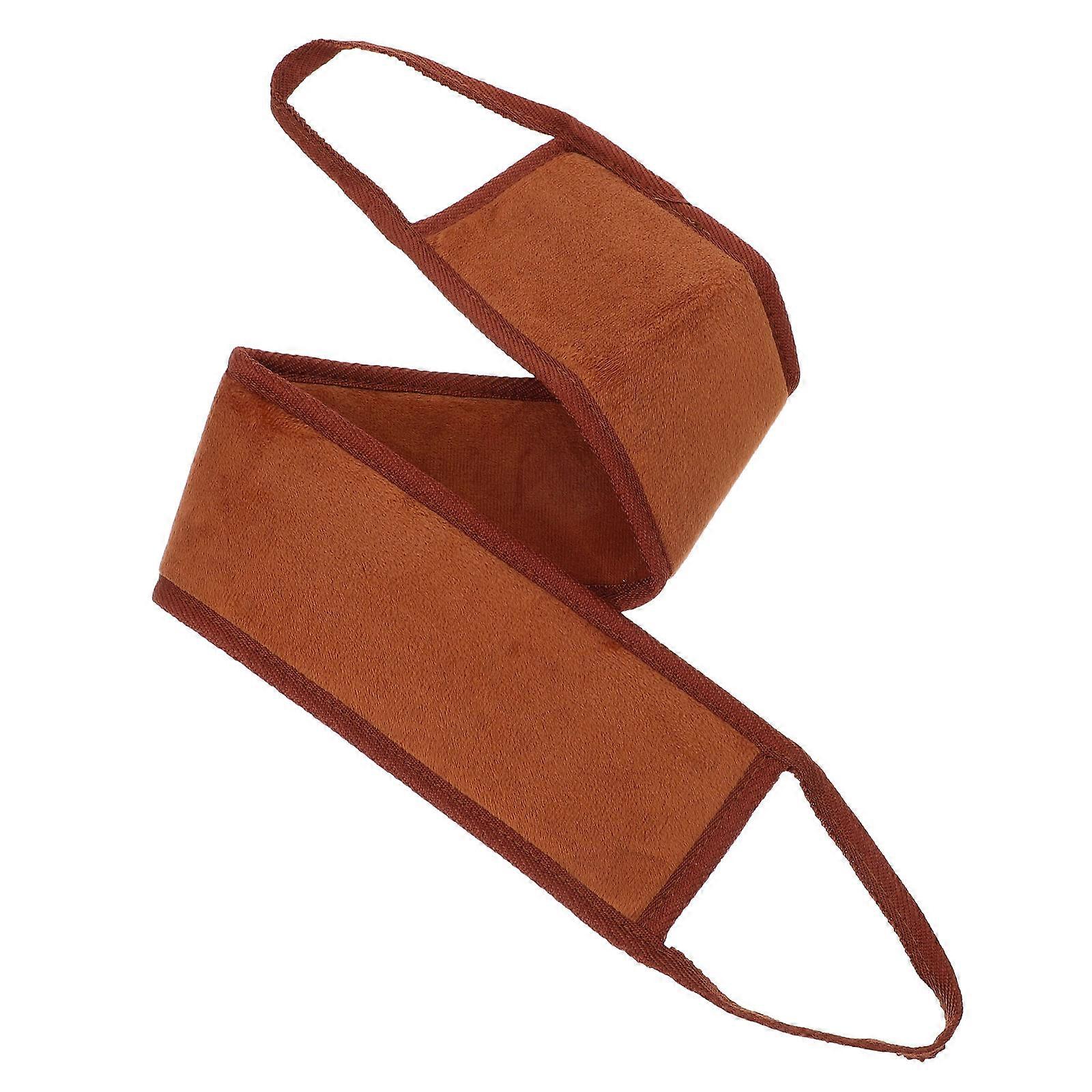 Washable Back Lotion Applicator for Even Application Brown Plush