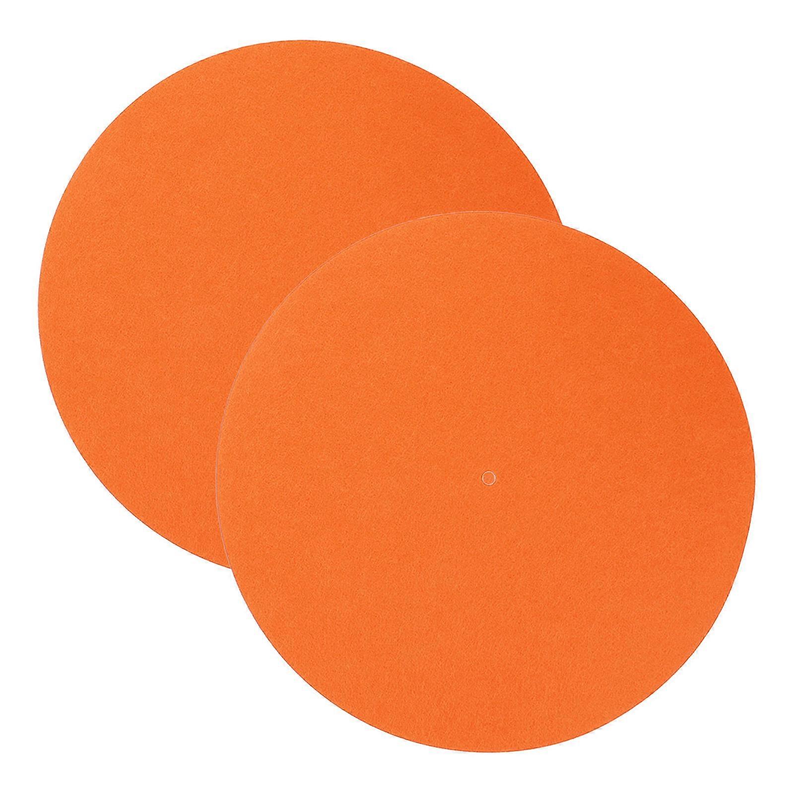 Turntable Platter Mat for Shock Absorption Felt Orange Pad
