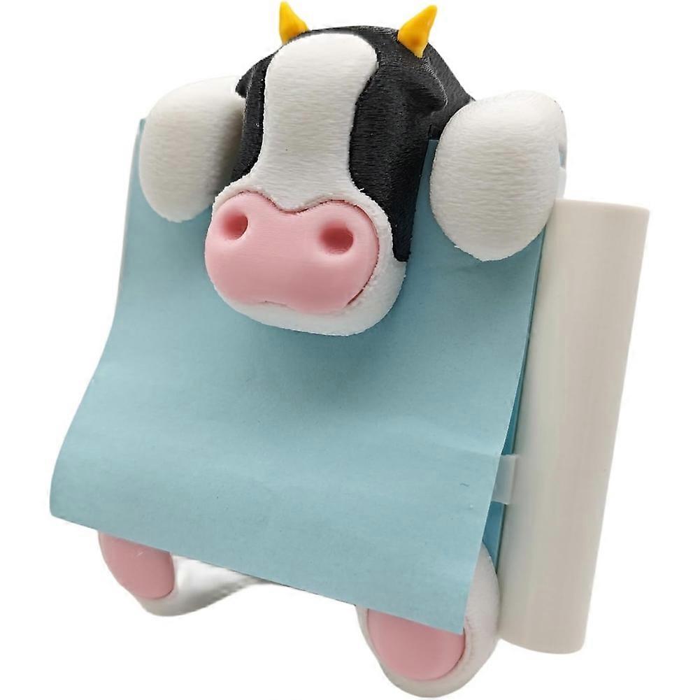 Cow Sticky Note Holder Pops Up Note Dispenser Black