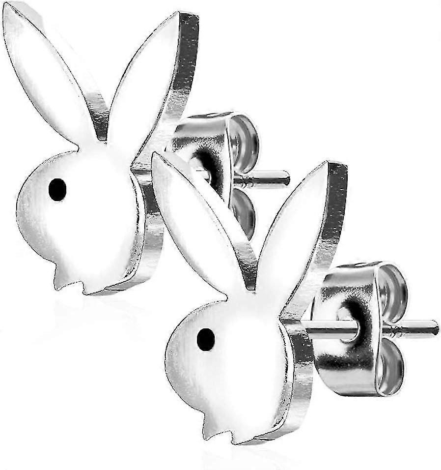 Surgical Steel Playboy Bunny Stud Earrings