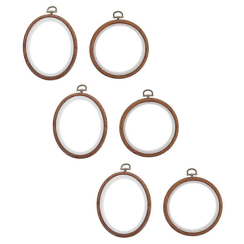 Vintage Needlework Frames Embroidery Hoops for Cross Stitch 6Pcs Pack