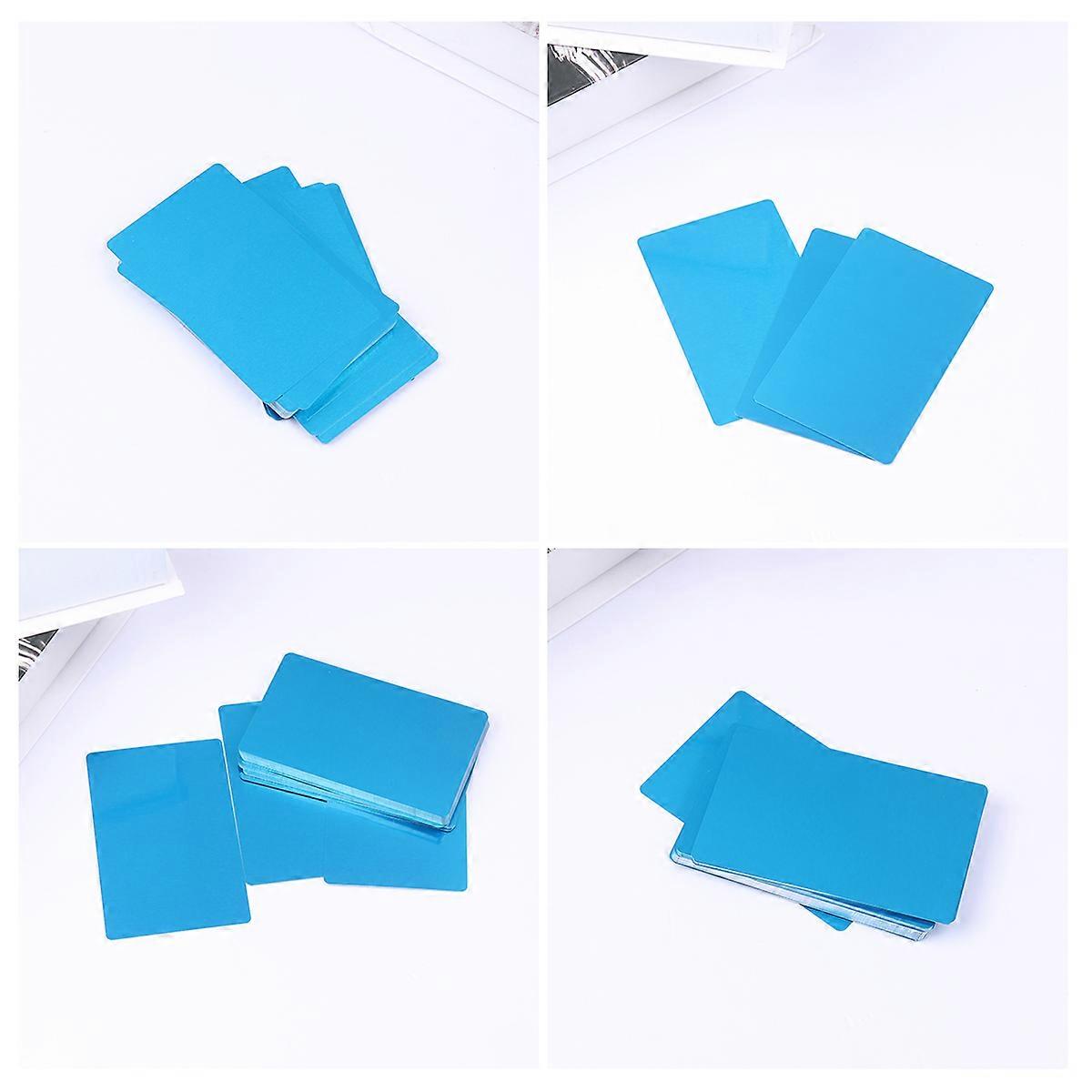 Blue Business Card for Machine Engraving 50Pcs Pack