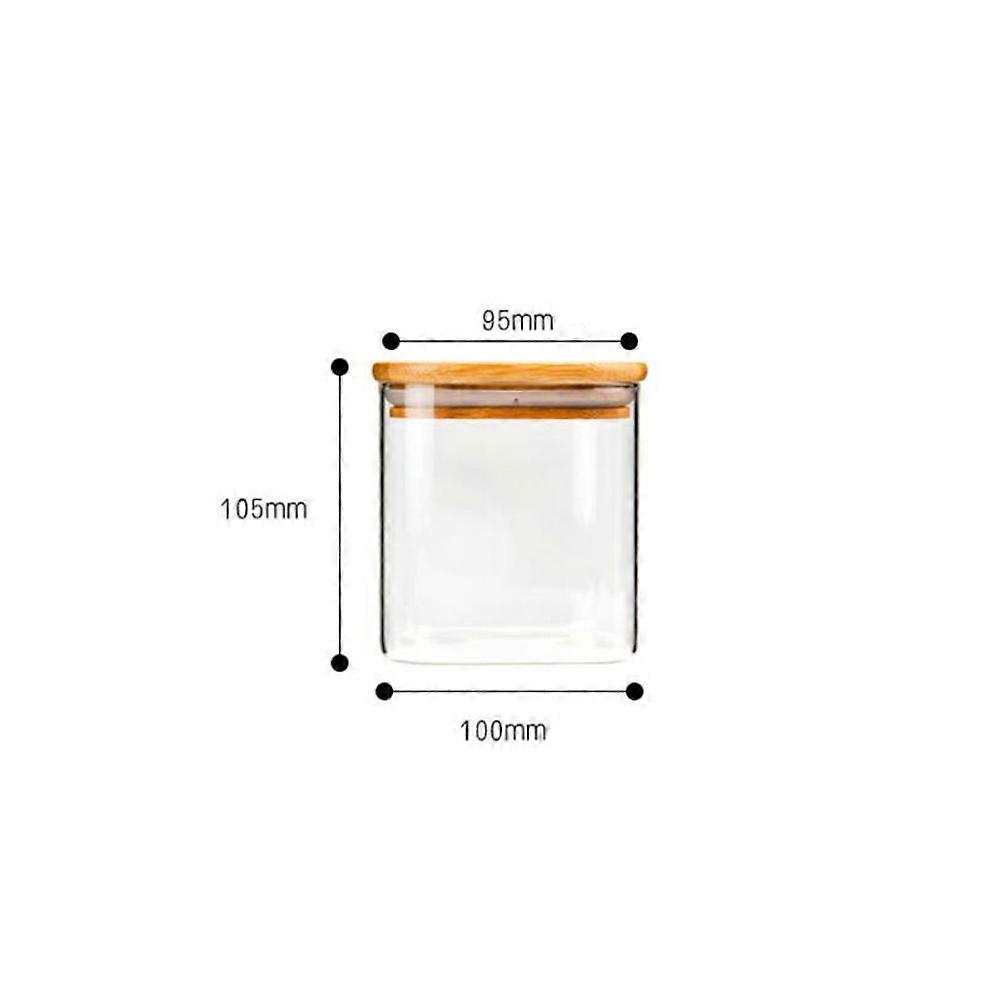 Glass Jar Square Food Storage Container for Storage Use 550ml