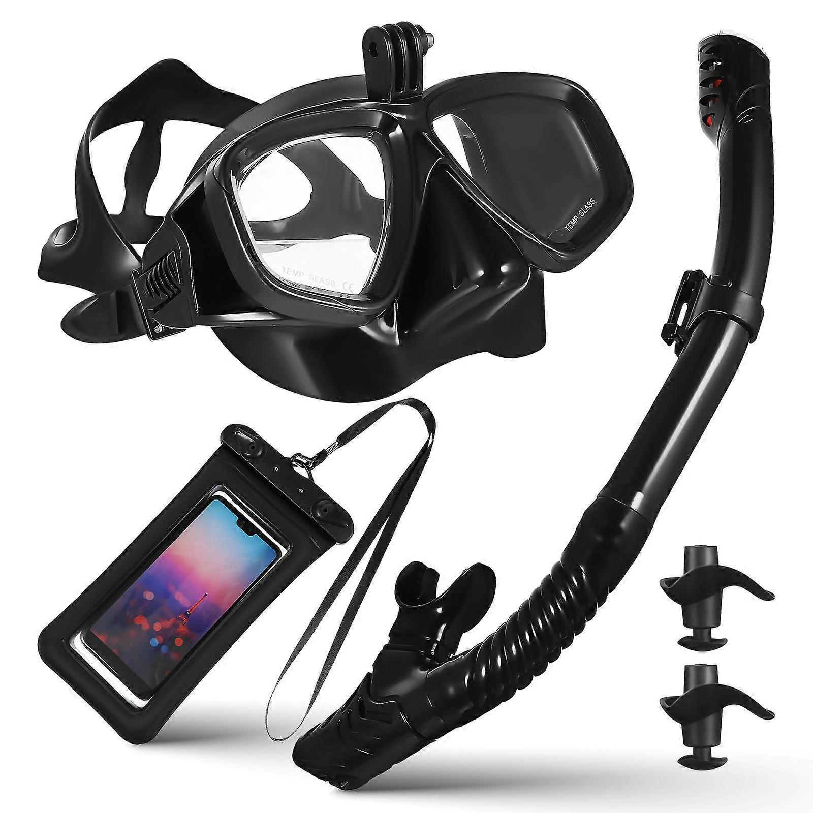 Dry Snorkel Set Diving Mask for Diving Use with Fully Dry Breathing Tube