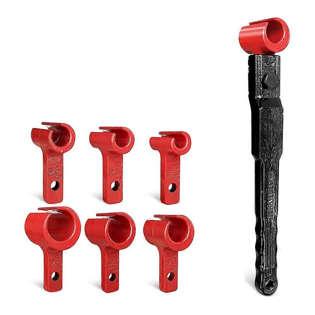Door Hinge Adjustment Tool Kit Multi-Size Hinge Gap Adjusting Wrench with Rubber Handle Heavy Duty Painted Steel