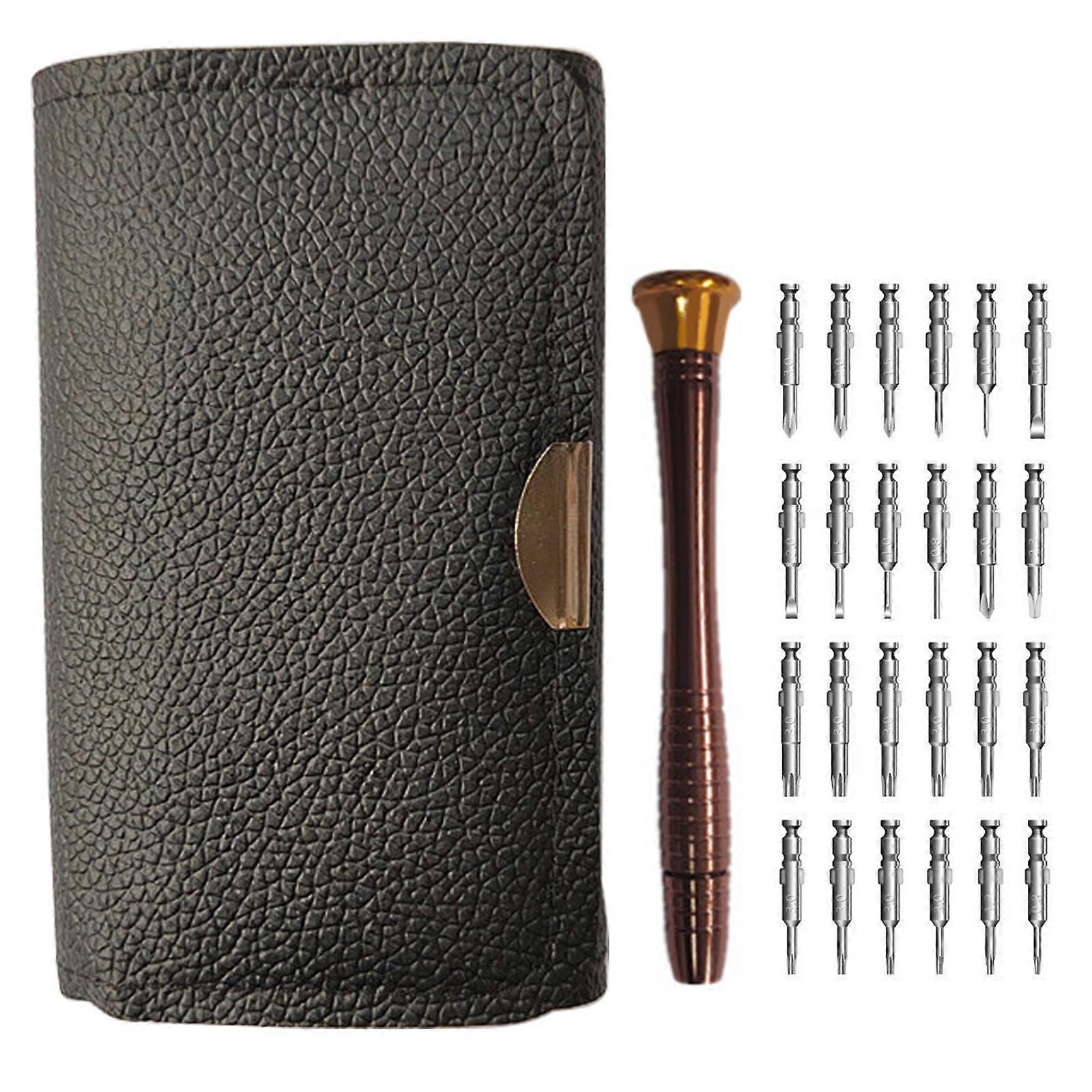 25 in 1 Precise Screwdriver Set with Leather Case for Computer PC Laptop Tablet Game Console Computer PC Laptop Tablet Multicolor