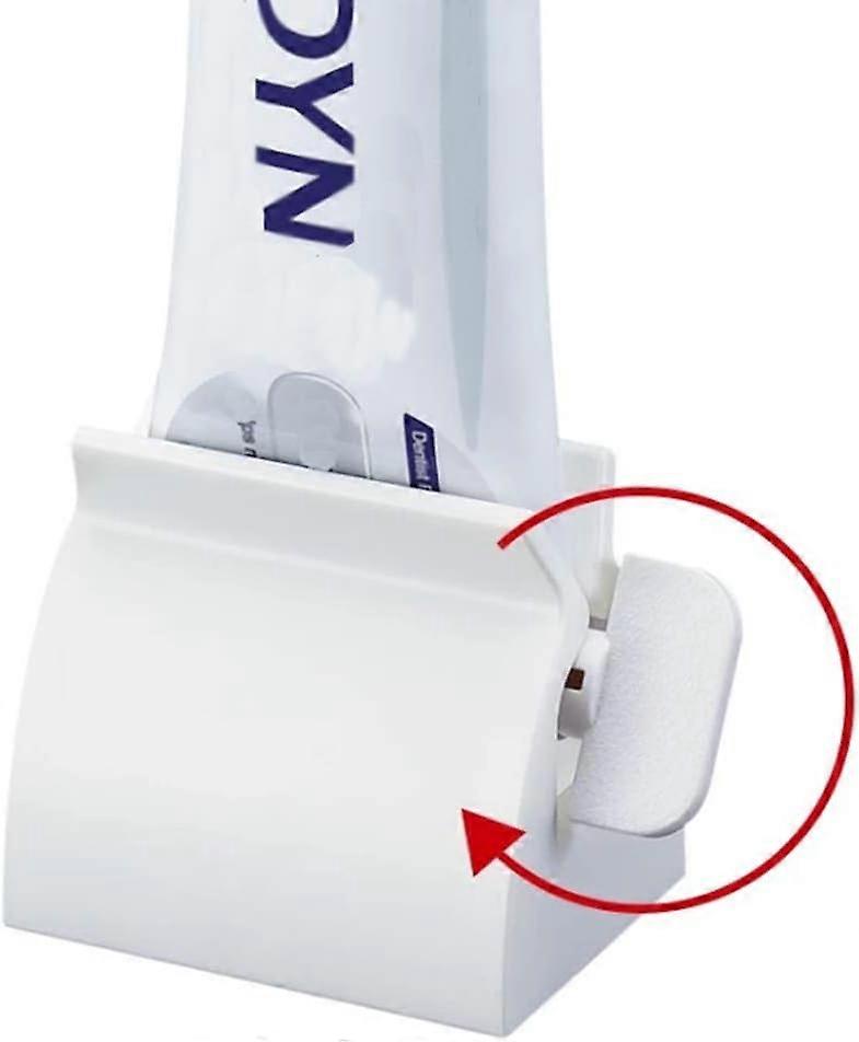 Toothpaste Squeezer Roll Tube Toothpaste Holder Toothpaste Dispenser Bathroom Roll Tube White