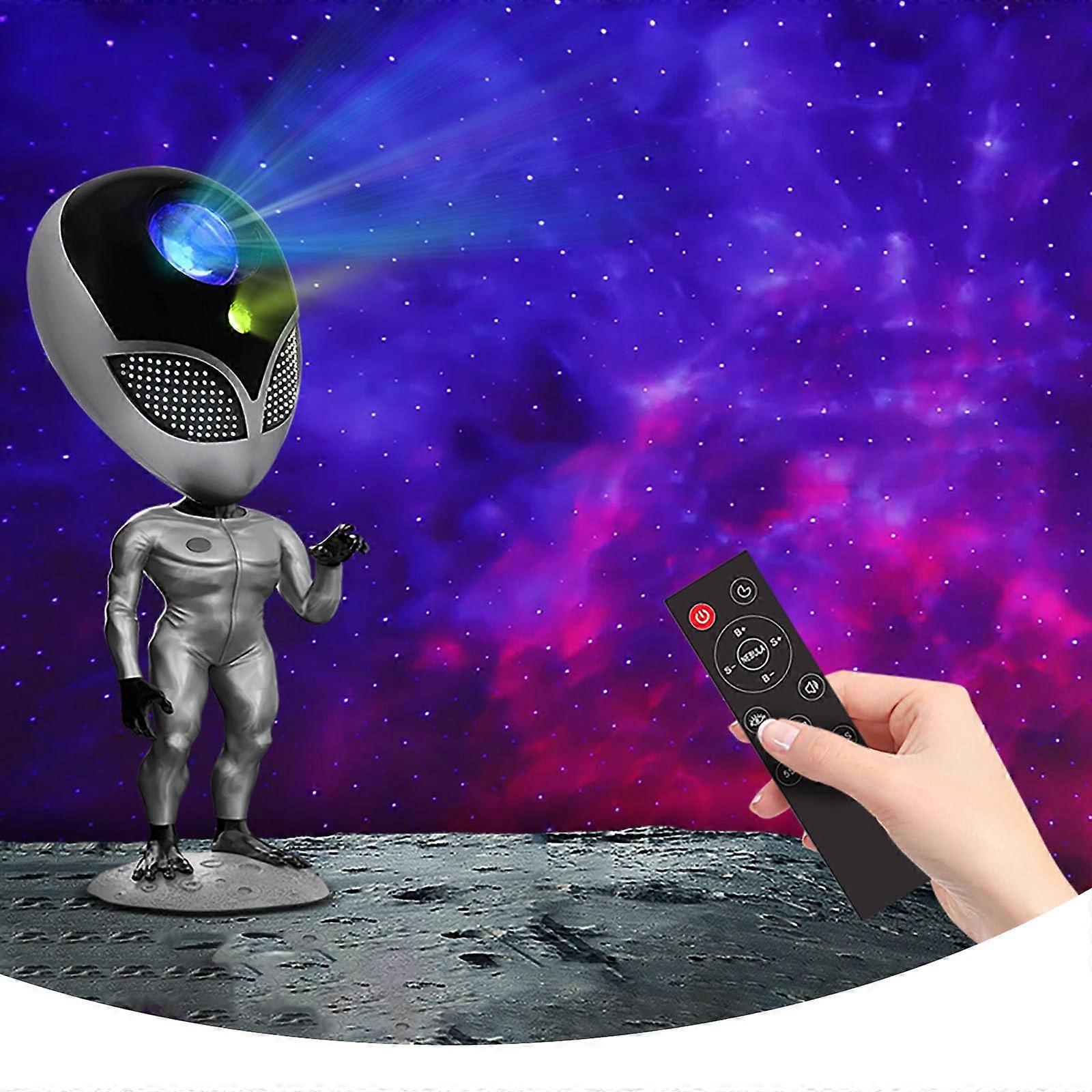 Galaxy Projector Star With Voice Interaction, Astronaut Ceiling Projector, Remote, Timer, 360 Rotation, Grey
