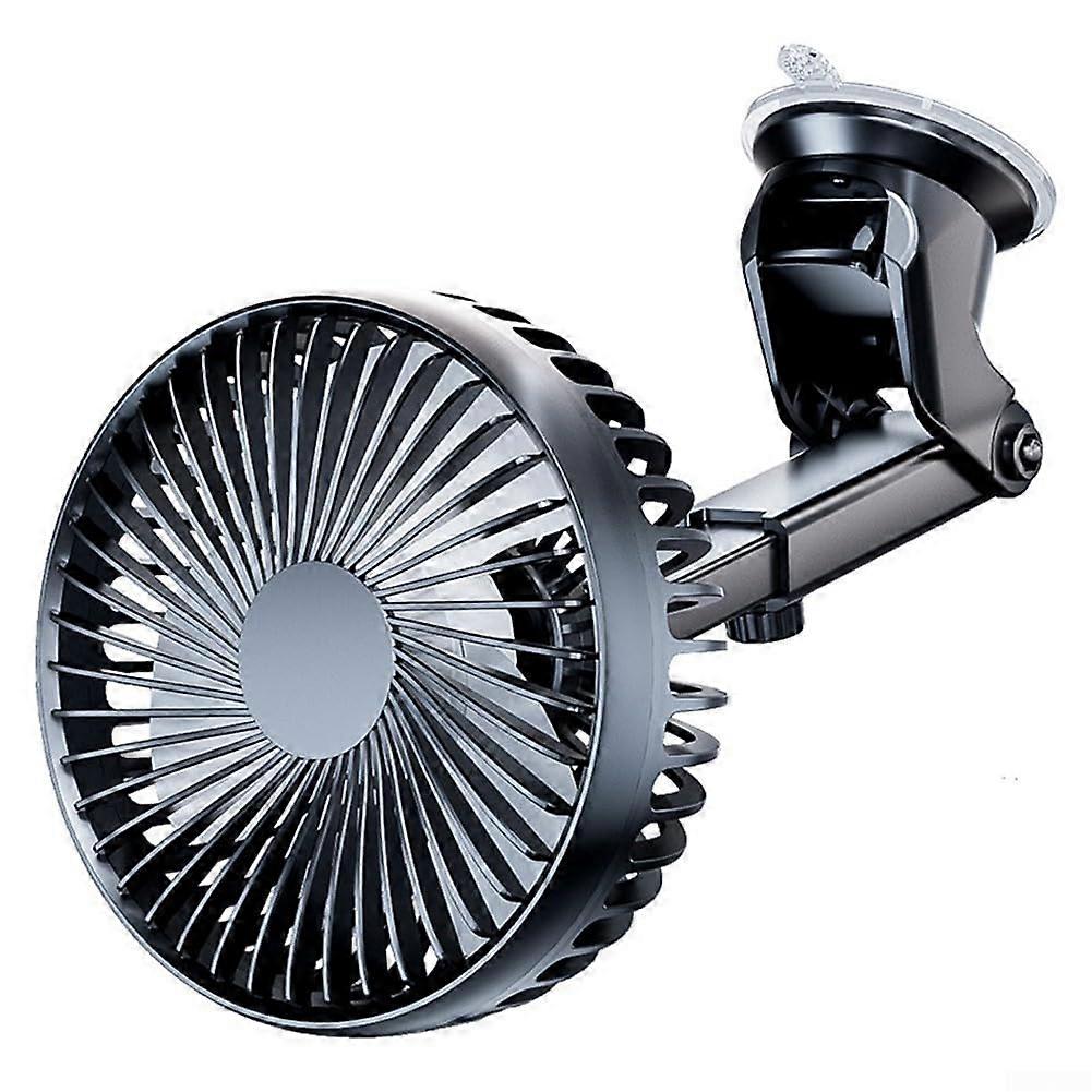 USB Car Fan with 360° Rotation, 3Speed Adjustable, Low Noise USB Powered for Car Dashboard
