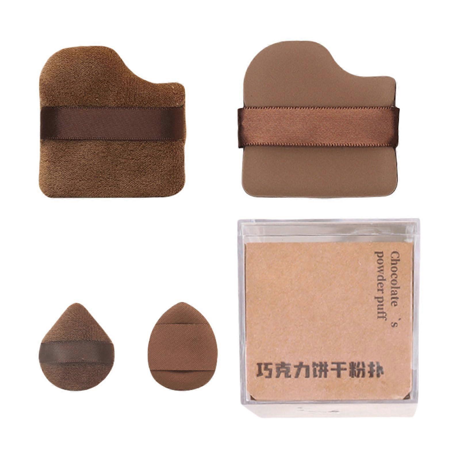 Makeup Sponge and Finger Powder Puff Set for Wet Dry Use, Flawless Blending, Soft Reusable Design