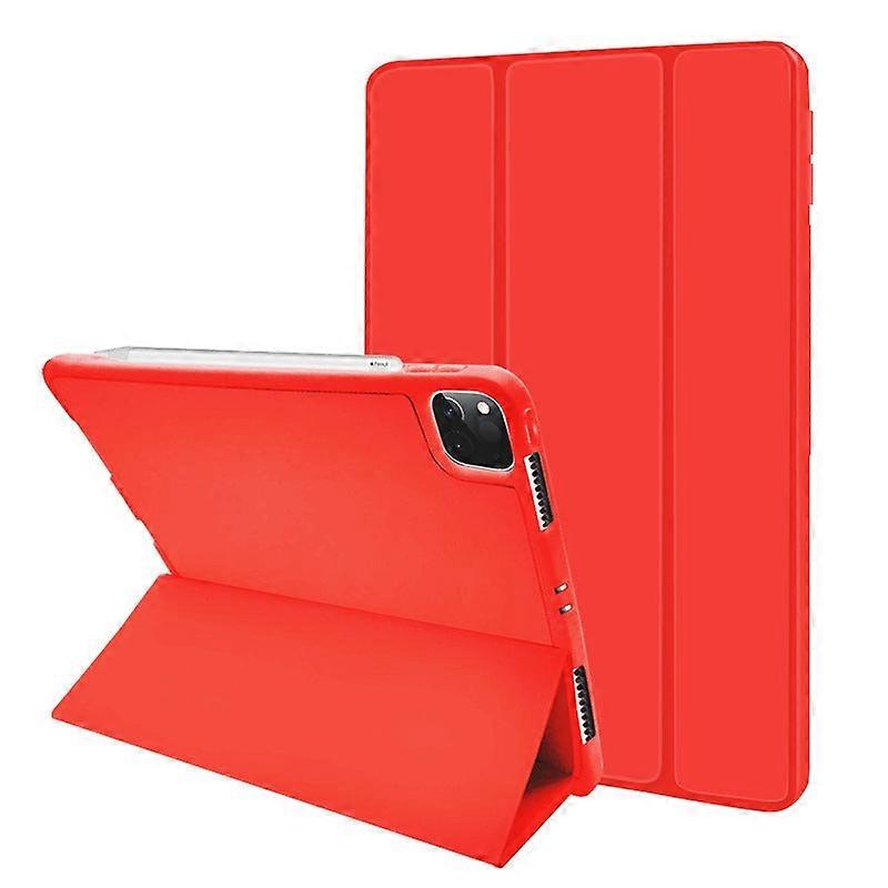 Stylish Case For Ipad Mini 5 Red Silicone Strap Skin-feeling Soft