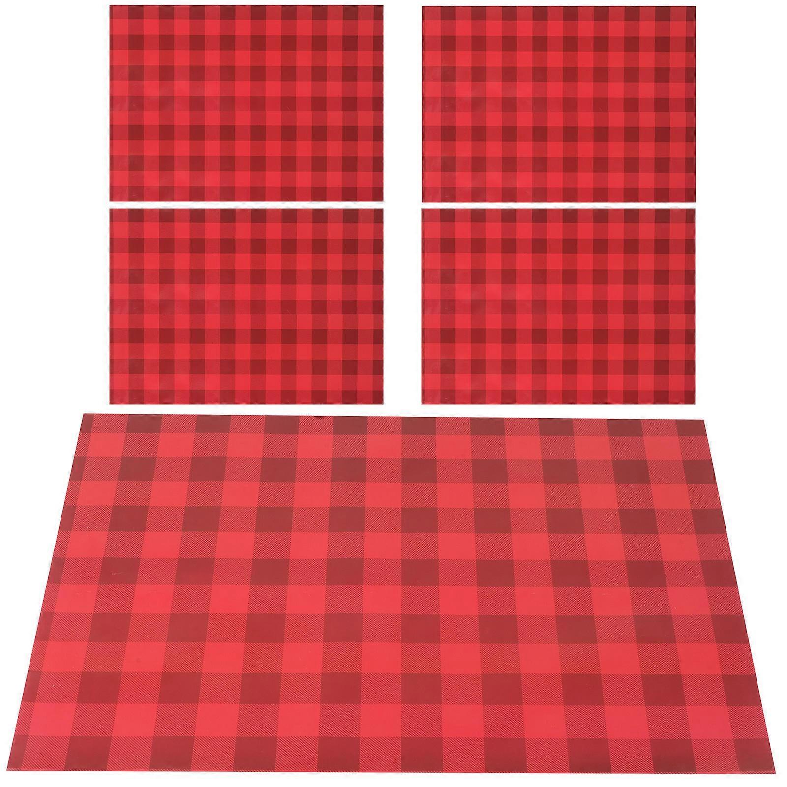 Checkered Wrapping Paper Christmas Rolls for Wrapping 5Pcs