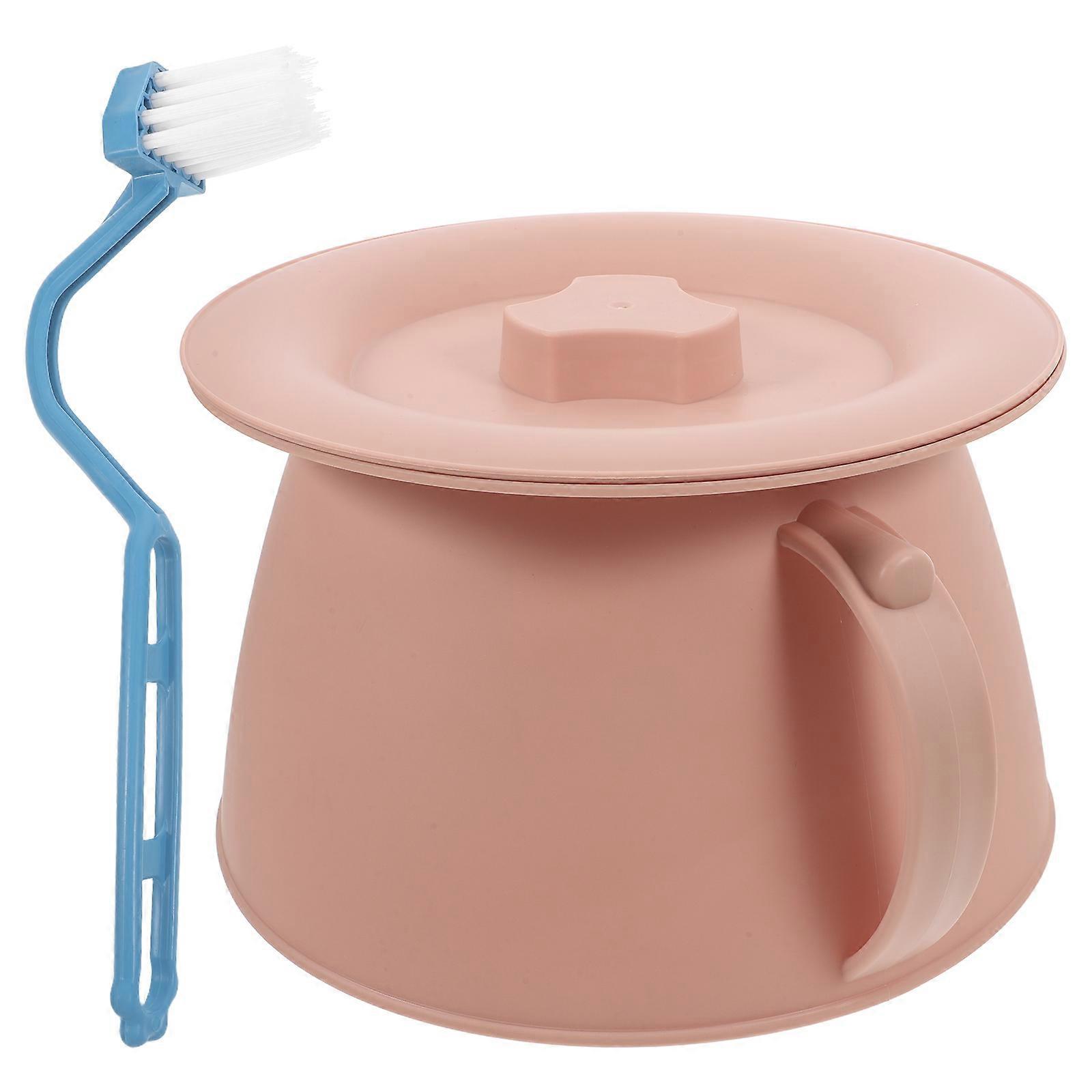 Bedside Chamber Pot with Lid for Peeing 1Set Durable Portable Urinal