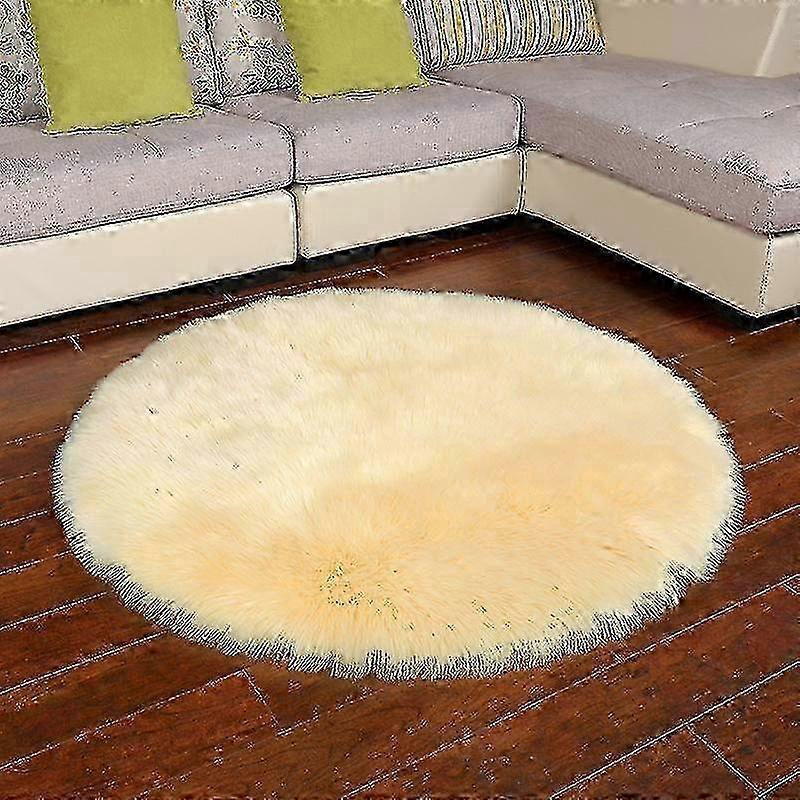 Bathroom Mat A2356 Round Solid Color Non-slip Absorbent Polyester Fiber