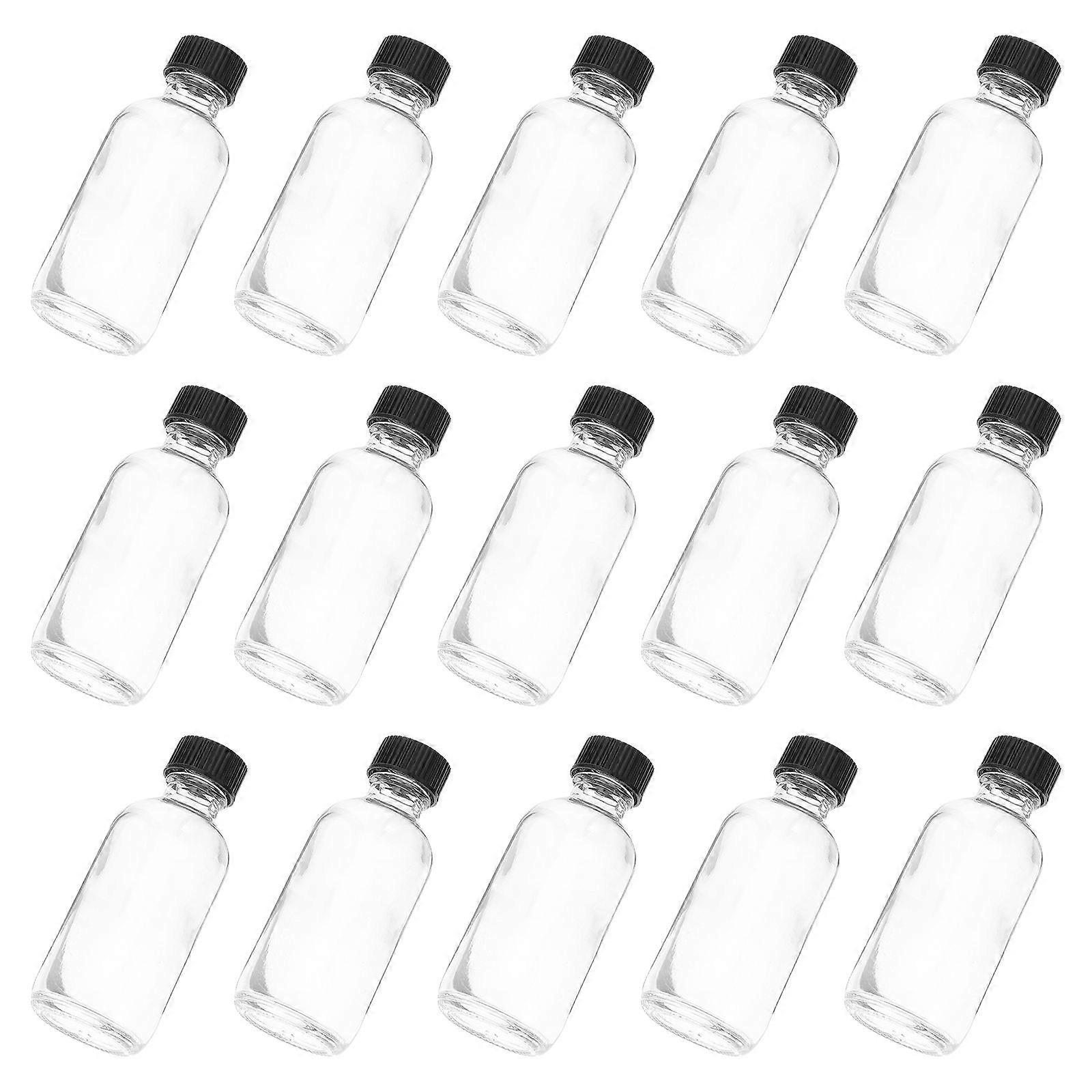 Multipurpose Glass Bottle Storage Containers 15Pcs for Small Crafts