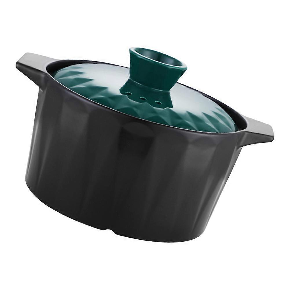 Ceramic Cooking Pot for Stew with Lid Practical Household Accessory 1Pcs