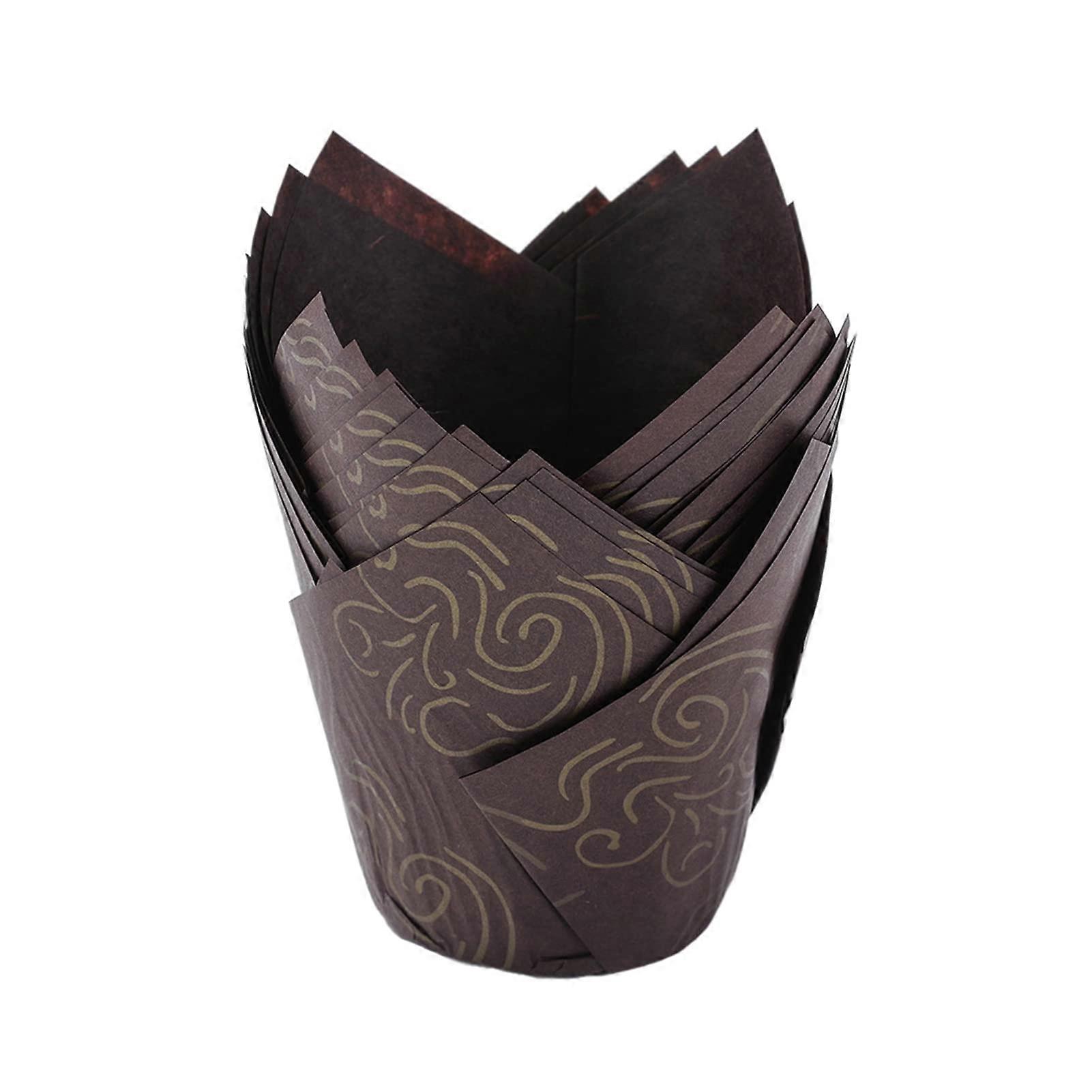 50Pcs OilProof Cupcake Baking Cups Muffin Liners Disposable Microwave Safe NonStick