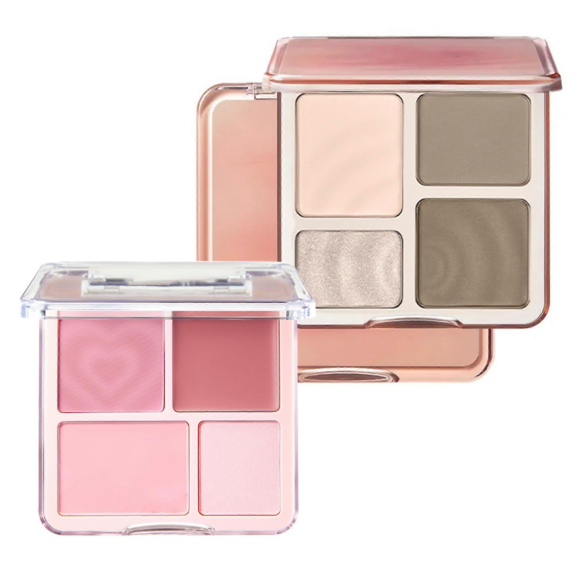 2 in 1 Face Contour and Highlight Palette with Buildable Coverage for Versatile Makeup Looks