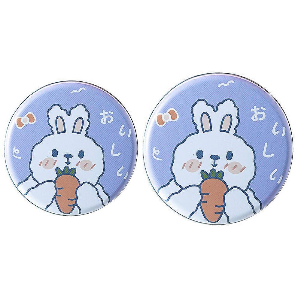 Rabbit Biscuit Tinplate Boxes for Storage Use 2Pcs Lovely Easter Candy Containers
