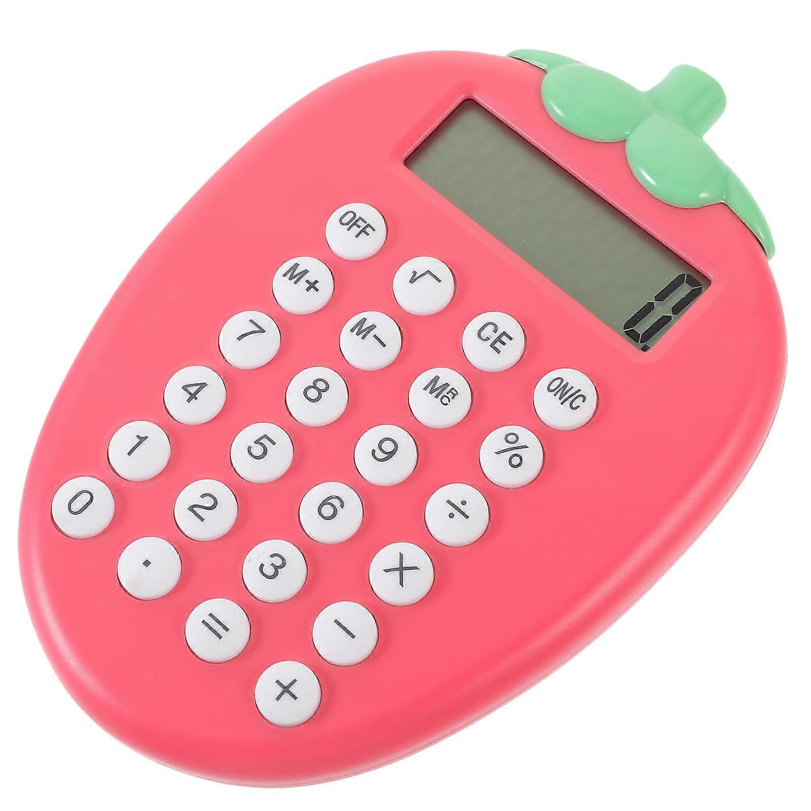 Red Calculator Portable Calculator for Calculating 2Pcs Office Supply
