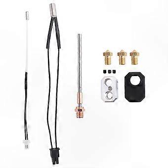 0.4mm Nozzle Heater Block Kit for 3D Printers with Silicone Cover and Thermistor 24V 40W