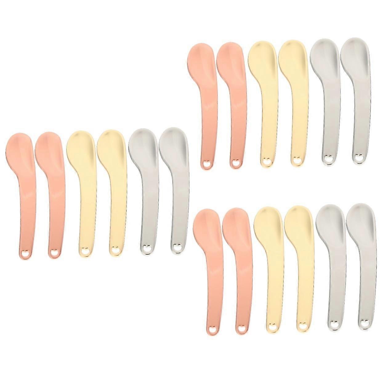 18pcs Mini Cosmetic Spatula Set for Hygienic Face Cream Application with Assorted Colors