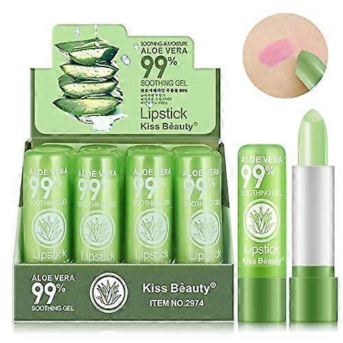 Color Changing Aloe Vera Lipstick with Deep Hydration, Long Lasting Moisturizing Lip Balm