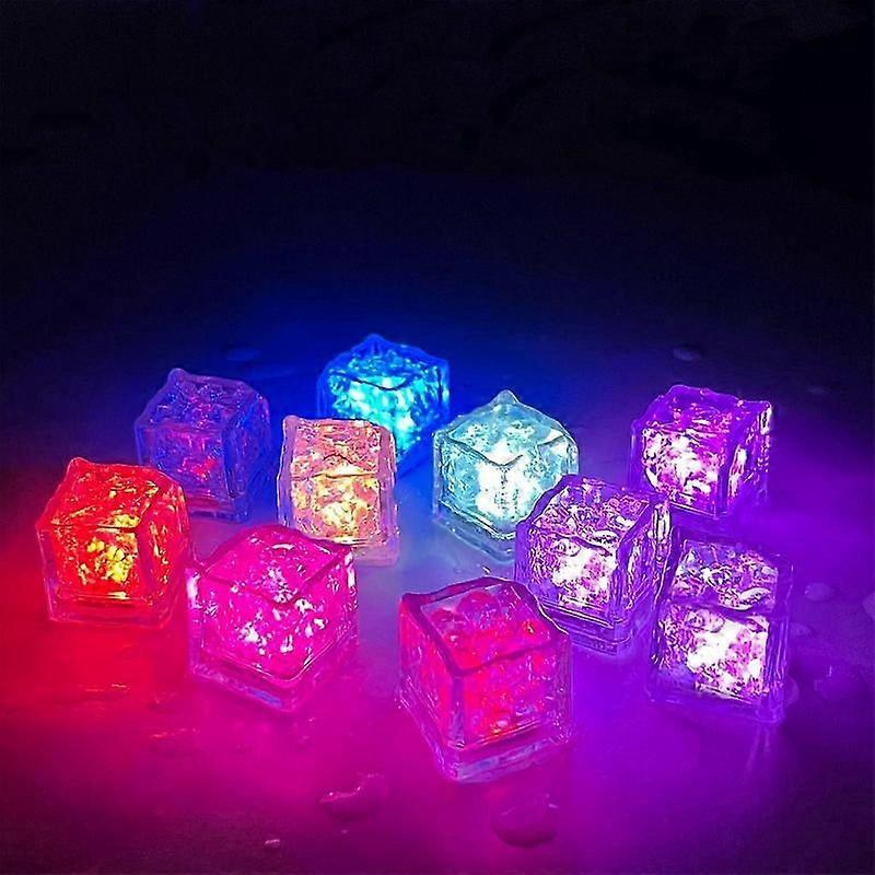 LED ice cubes 24 pack reusable with liquid activated sensor