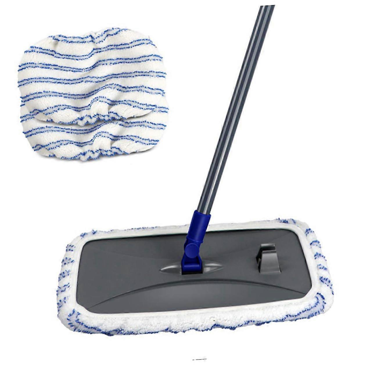 Microfiber Mop Replacement Pad for OCedar, Washable Blue and White Stripe Cloth with Strong Absorption