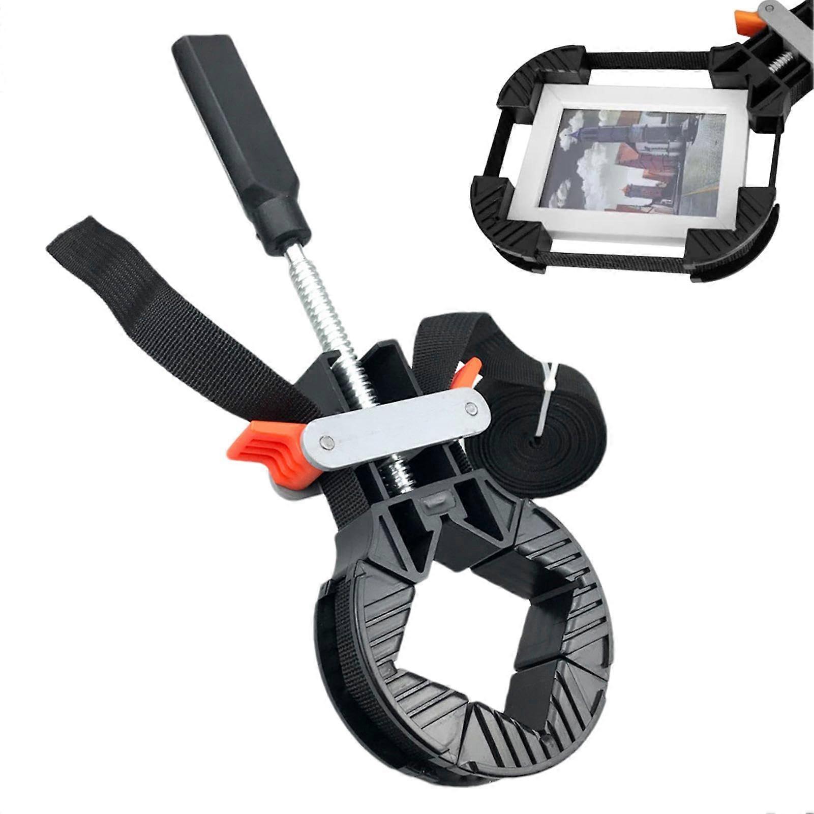 Woodworking Strap Clamp with Quick Release Tightening, Adjustable Frame Clamp for Picture Frames and Cabinets