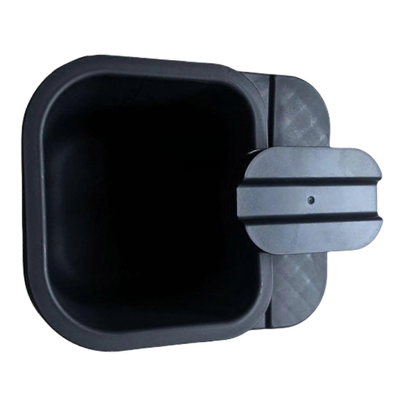 Black Desktop Trash Can with Rotating Lid, Odor Proof, SpaceSaving for Office or Kitchen Use