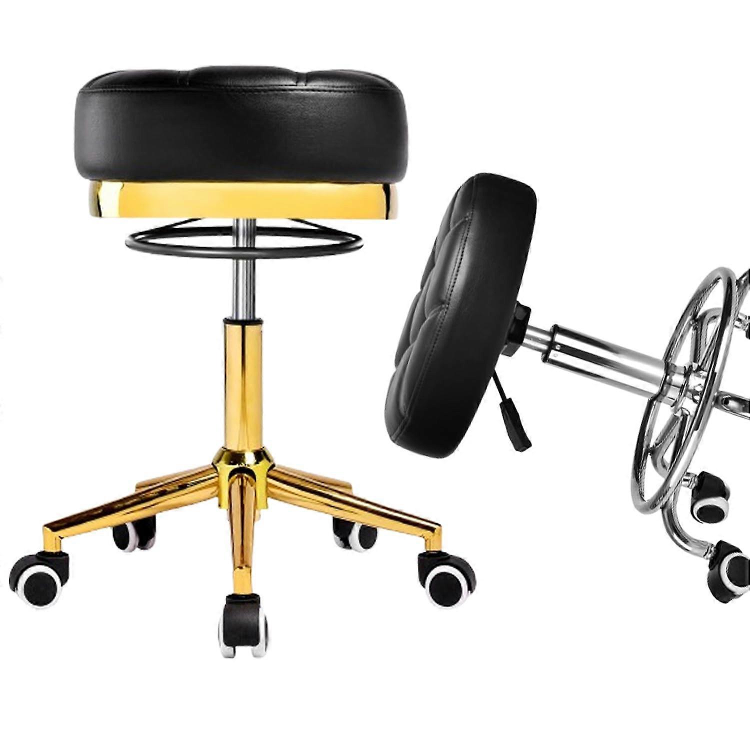 HeavyDuty Rolling Stool with Wheels, Memory Foam Seat, 400 lbs Capacity, Adjustable Height