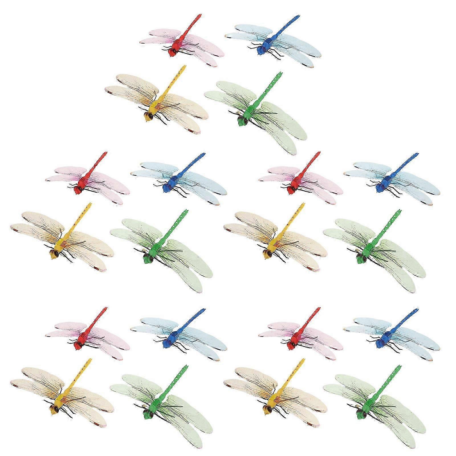 Dragonflies Curtain Props Models Curtain Dragonfly Decors for Decor 20Pcs Pack