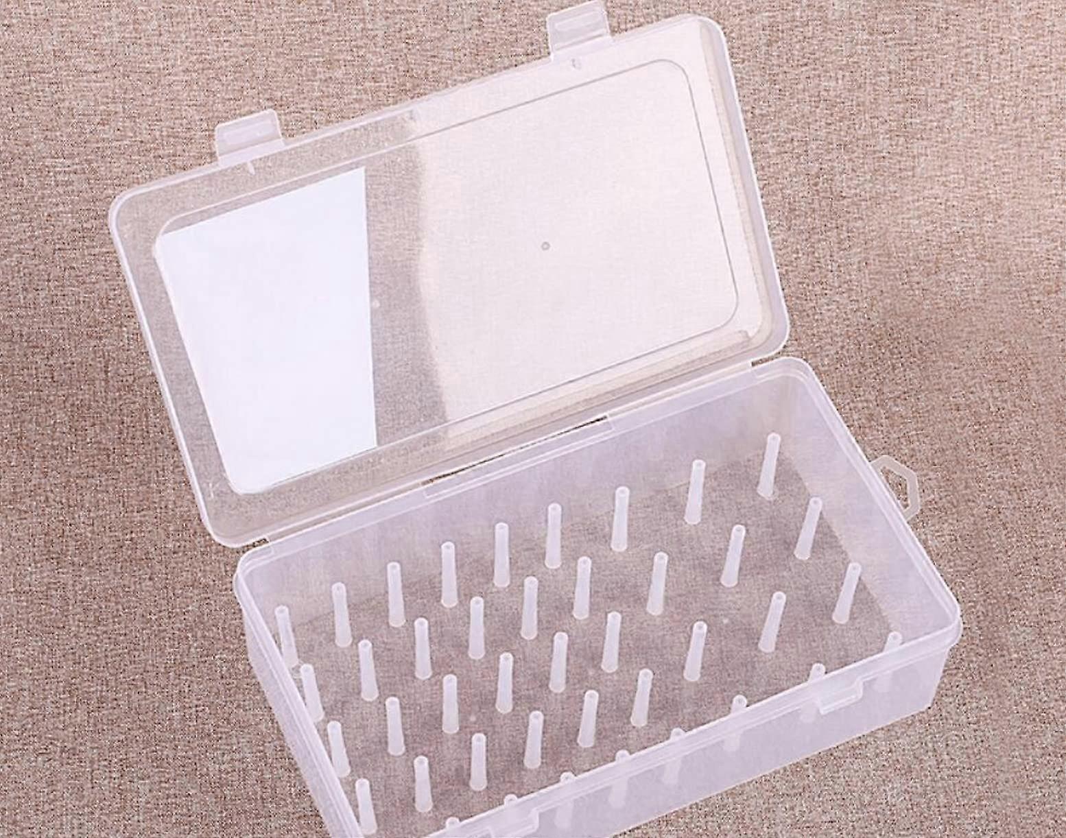Sewing Thread Storage Box with Clear 42 Bobbin Organizer Case for Tangle Spool Storage