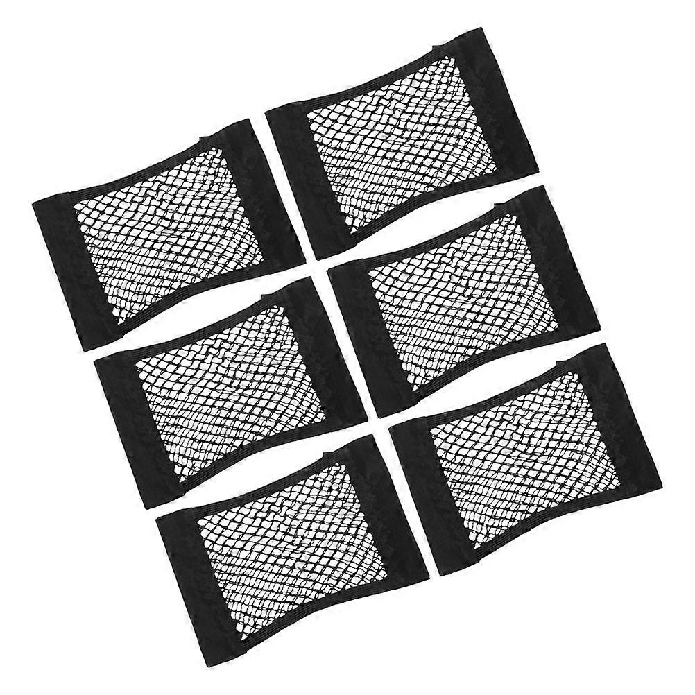 Car Trunk Cargo Net for Storage with 6Pcs Double Layer Elastic Mesh Bags