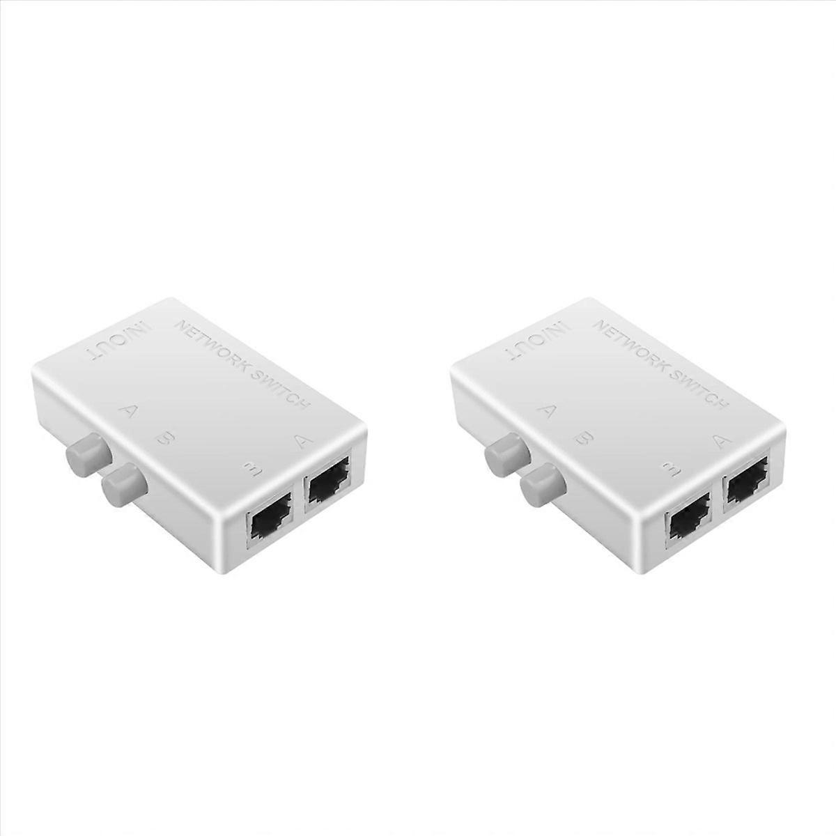 RJ45 Network Switch 2 Port LAN Ethernet Network Box Switcher RJ45