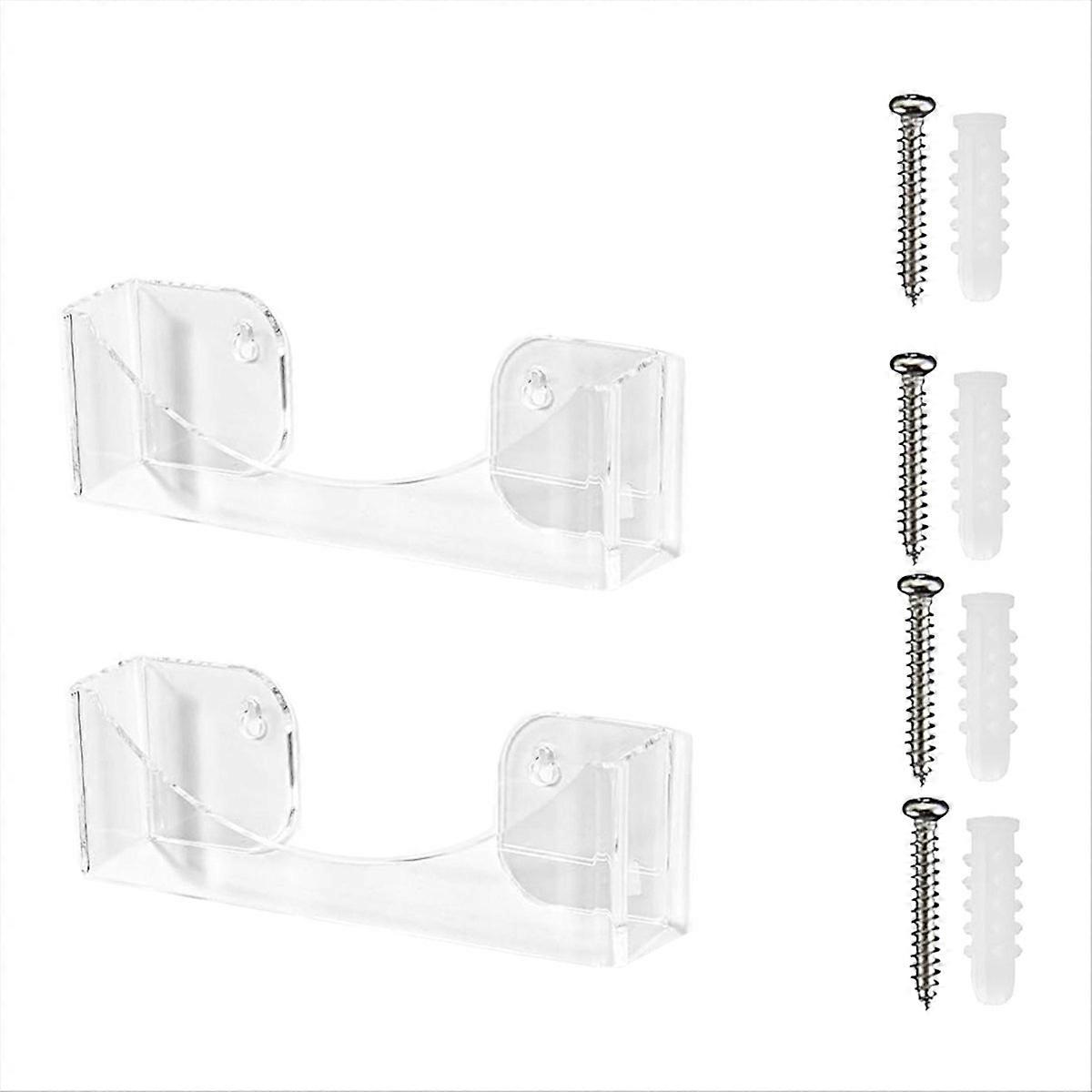 2Pack Acrylic Hat Rack for Wall, Transparent