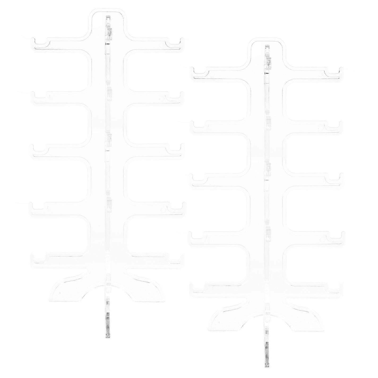 Clear Eyeglasses Stand Riser for Display 2Pcs Transparent Glasses Holder