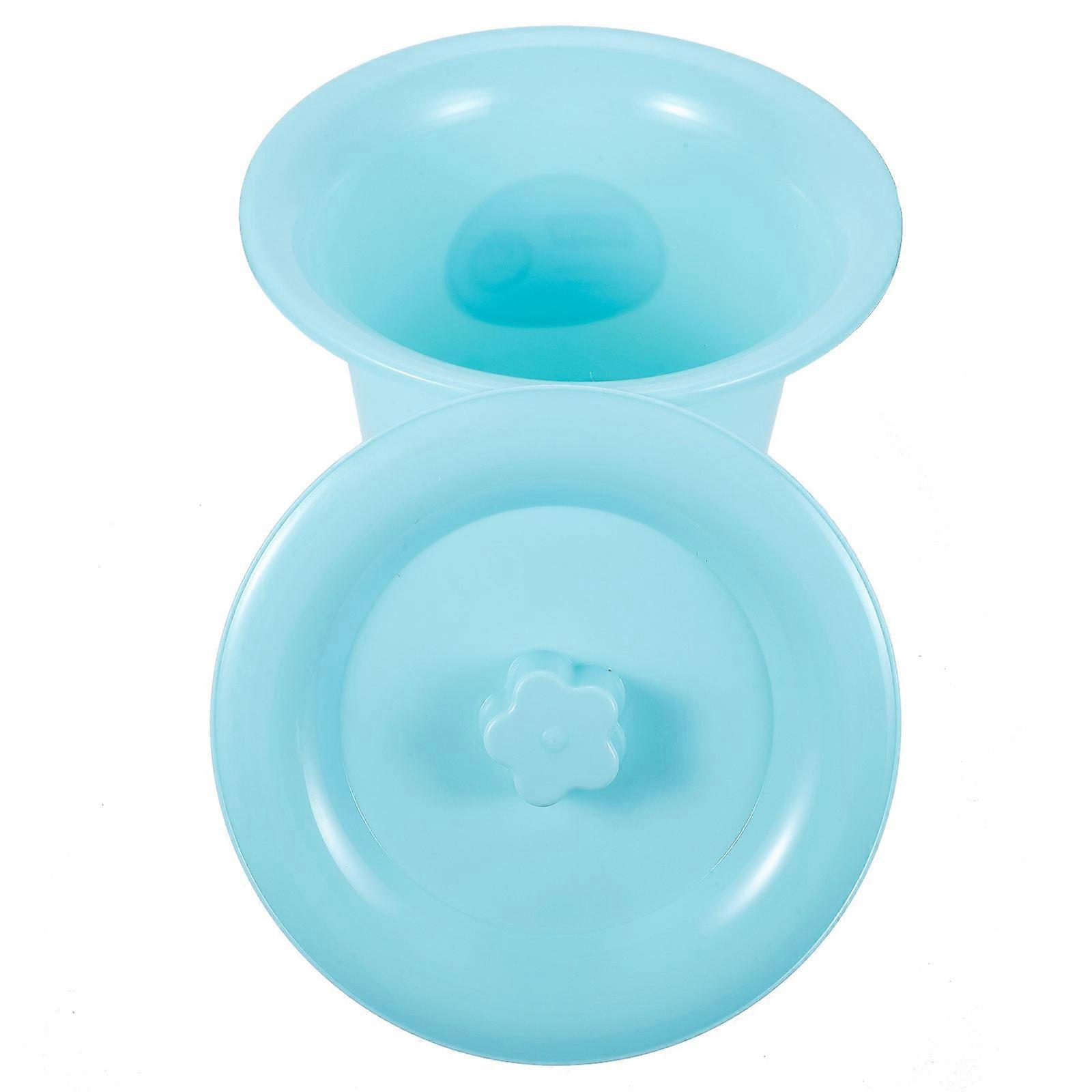 Adult Urinal Covered Chamber Pot for Elderly Use Durable Blue