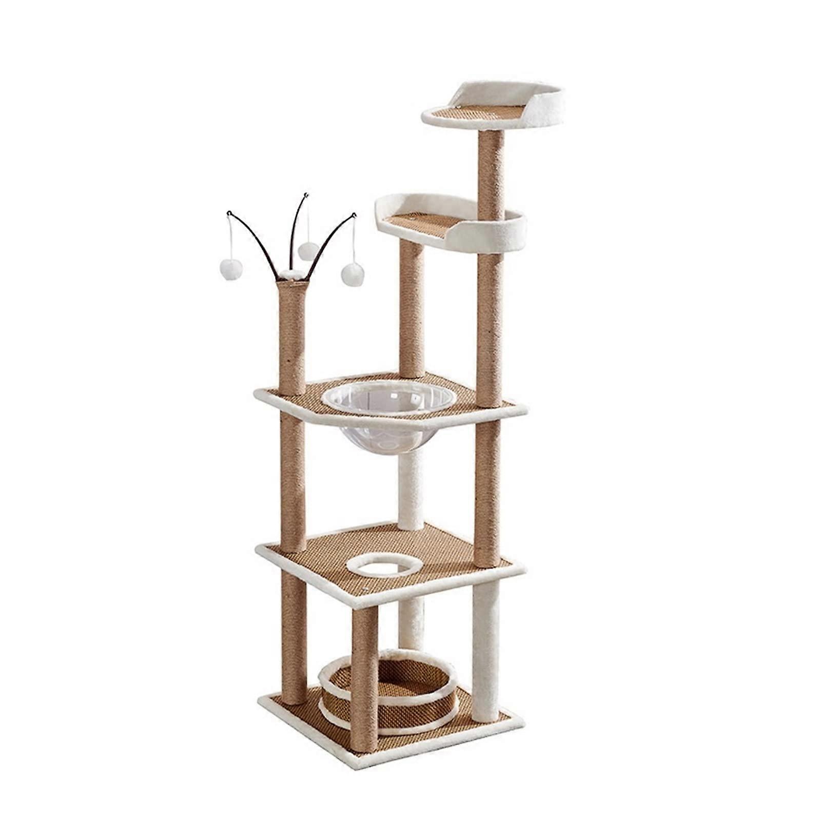 Cat Tree for Large Cats with MultiLevel Climbing Tower and Vertical Scratching Post