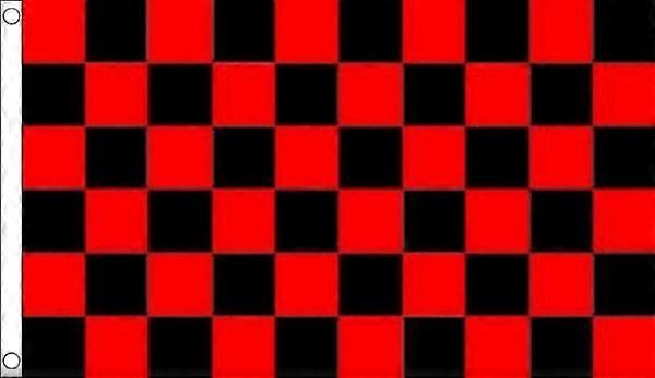 Chequered Flags Red/Black Q0045