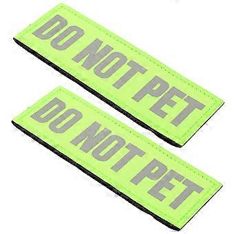 2Pcs reflekterende service hundeplaster hundesele selvklebende tag vest nylon klistremerke